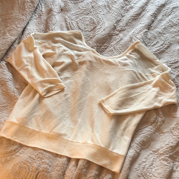 BCBGeneration White Sheer Sweater Size L - Picture 4 of 4